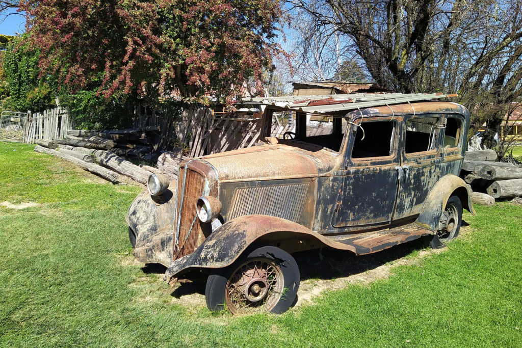 Old rusty car at Hill End.