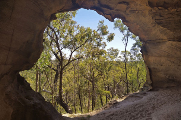 Sandstone cave window