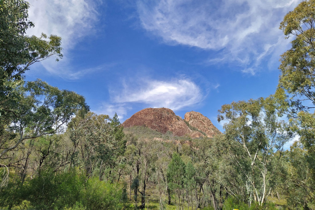 Split Rock is one of the natural features at the Warrumbungle National Park