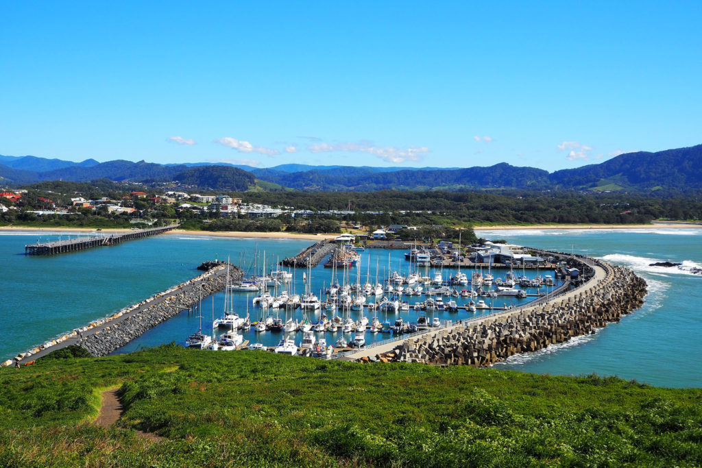 The view from Muttonbird Island to the marina is spectacular