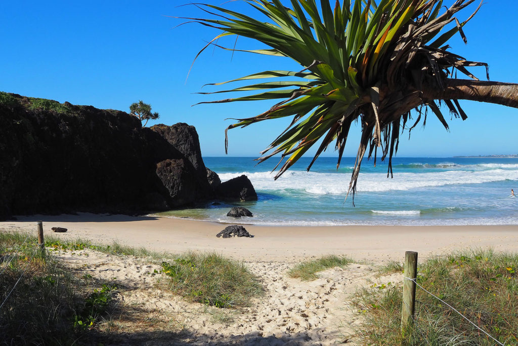 Dreamtime Beach is a popular secluded beach at Fingal Head
